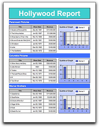 Table Graph Template